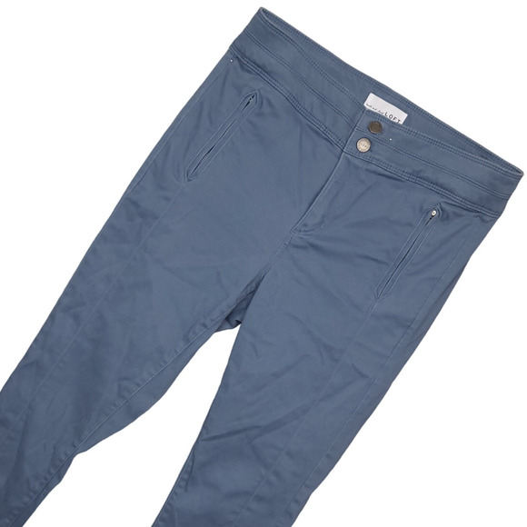 Made And Loved Loft Women's Mid-Rise Ankle Pants Sz 28/6 Skinny Stretch Gray - Picture 1 of 10